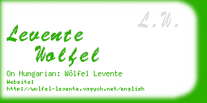 levente wolfel business card